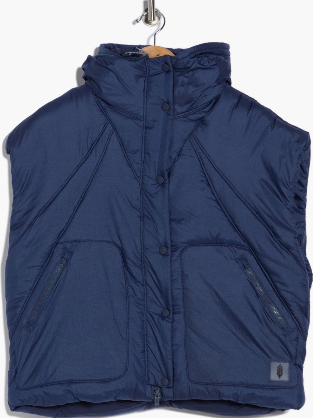 NWT FP Movement by Free People Parker Hooded Poncho in Midnight Navy Size Small